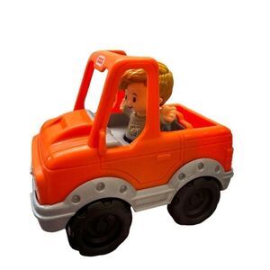 Fisher Price Little People Help a Friend Pickup Truck Orange with Little Boy
